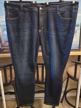 Women's Dark Blue Stretch Denim Jeans Warehouse One Skinny 24 Plus Size
